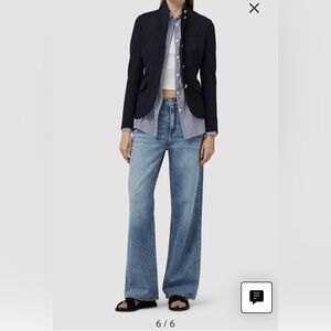 rag & bone Featherweight Logan Wide Leg Jeans - Audrey